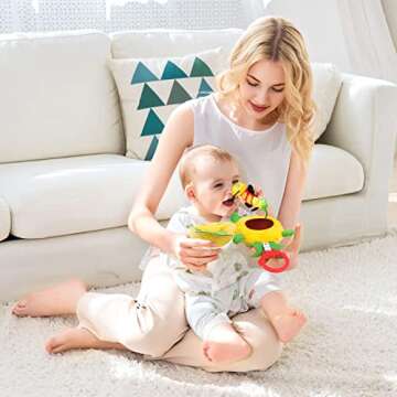 Jollybaby Plush Fruit Rattle Toy for Baby - Montessori Sensory Fun