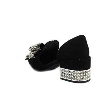 Elegant Jeffrey Campbell Valenti Bow Loafer in Black Suede