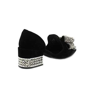 Elegant Jeffrey Campbell Valenti Bow Loafer in Black Suede