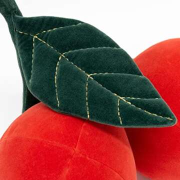 Meri Meri Cherry Velvet Cushion (Pack of 1)