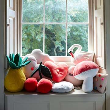 Meri Meri Cherry Velvet Cushion (Pack of 1)