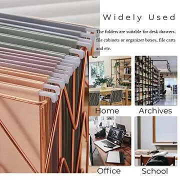 Y YOMA 12 Pack Colored Hanging File Folders Letter Size Decorative Hanging Folder Cute Pretty File Folder for Filing Cabinet Office Home with 1/5-Cut Adjustable Tabs, 4 Selected Morandi Color