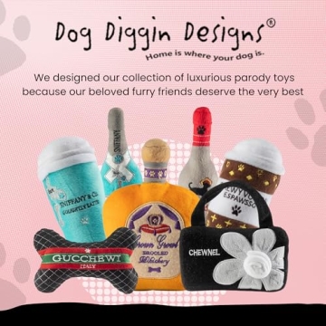 Stylish Plush Squeaky Dog Toys from Dog Diggin Designs