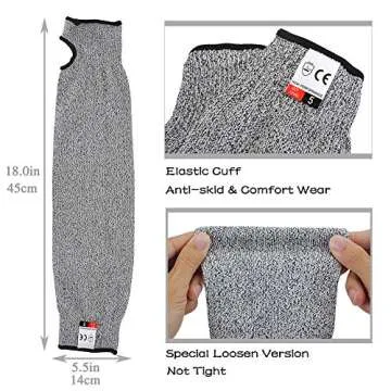 Cut Resistant Arm Sleeves Level 5 for Maximum Protection