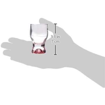 M&N HOME Set of 6, Heavy Base Glassware Drinking Whiskey Glass Cups for Vodka, Brandy, Bourbon & Liquor Beverage Dining Décor Gifts, 1.7 oz, Multicolored