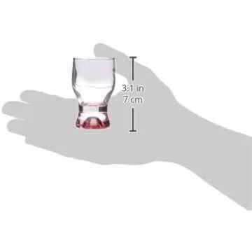 M&N HOME Set of 6, Heavy Base Glassware Drinking Whiskey Glass Cups for Vodka, Brandy, Bourbon & Liquor Beverage Dining Décor Gifts, 1.7 oz, Multicolored