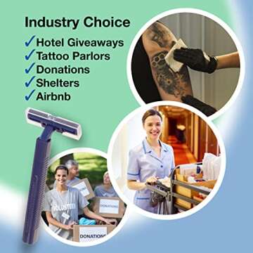 Freshscent (144 Pack) Individually Wrapped Twin Blade Razors with Clear Safety Cap, Disposable, Bulk Packed, Sold by the Case, unisex