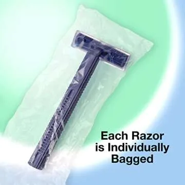 Freshscent (144 Pack) Individually Wrapped Twin Blade Razors with Clear Safety Cap, Disposable, Bulk Packed, Sold by the Case, unisex