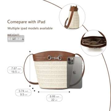 Gladdon Small Straw Purses for Women Mini Summer Beach Shoulder Bags for Women Crossbody Wicker Woven Purse Clutch Rattan Bag