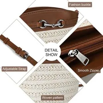 Gladdon Small Straw Purses for Women Mini Summer Beach Shoulder Bags for Women Crossbody Wicker Woven Purse Clutch Rattan Bag