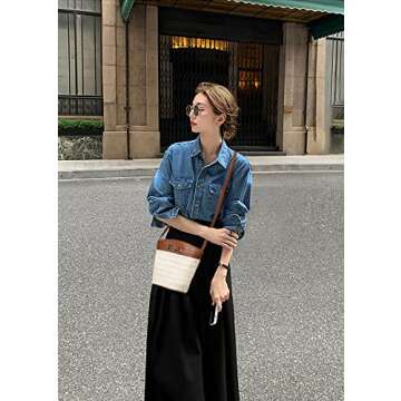 Gladdon Small Straw Purses for Women Mini Summer Beach Shoulder Bags for Women Crossbody Wicker Woven Purse Clutch Rattan Bag