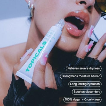 Vegan Mint Glossy Lip Balm with Hyaluronic Acid & Ceramides