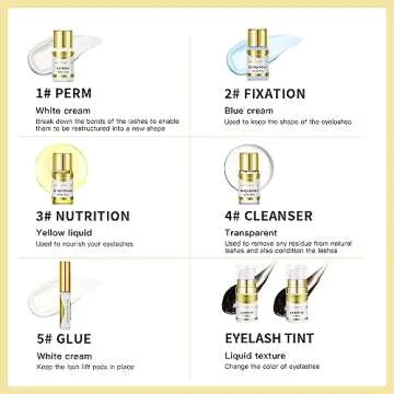 Upgraded Lash Lift Kit - Professional Semi-Permanent Eyelash Kit with Black and Brown Color, Lasting 6 Weeks, Ideal for Salon & Home Use