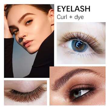 Upgraded Lash Lift Kit - Professional Semi-Permanent Eyelash Kit with Black and Brown Color, Lasting 6 Weeks, Ideal for Salon & Home Use