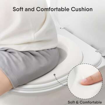 CheerTry 2-in-1 Toddler Potty Training Toilet - Larger Potty Chair & Detachable Training Seat for Boys & Girls Ages 1-3 with Flushing Sound, Wipes Storage, Toilet Paper Holder