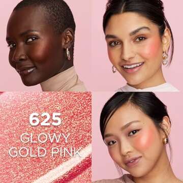 L’Oréal Paris True Match Lumi Le Liquid Blush, Intense Lightweight Blush Formula With Liquid Pigments, Glowy Gold Pink, 0.33 Fl Oz