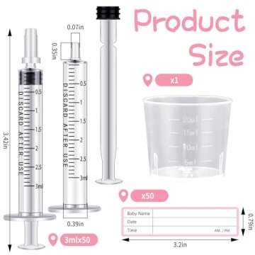 Trelaco Colostrum Collector Kit Include Sterile Sealed Breast Milk Syringes with Caps No Needle Colo...