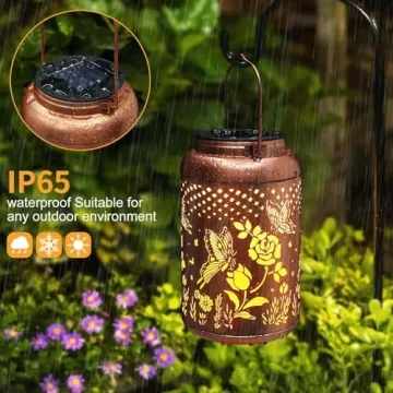 Tepaken Solar Lanterns - Outdoor Garden Decor 2 Pack