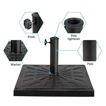 COBANA Umbrella Base - Heavy Duty, Stylish, Durable Stand