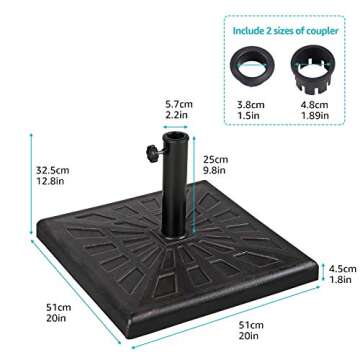 COBANA Umbrella Base - Heavy Duty, Stylish, Durable Stand