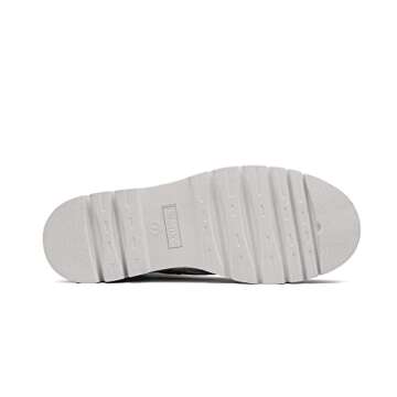 DREAM PAIRS Women's Sdab2209w-n Chelsea Platform Combat Boots Lace Up Lug Sole Buckle Ankle Booties Shoes, Size 8.5, White