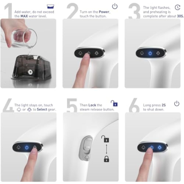 Upgrade Steamer for Clothes,1500W 30s Quick Heat Handheld Clothes Steamer,Fabric Wrinkles Remover Garment Steamer with Smart LCD,2 in 1 Clothing Iron with 300ml Tank and Fabric Brush,Auto-Off