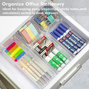 CHEFSTORY 33 PCS Clear Drawer Organizers Set for All Spaces