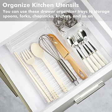CHEFSTORY 33 PCS Clear Drawer Organizers Set for All Spaces