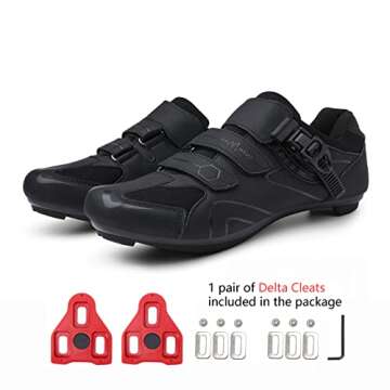 Vicogn Mens Womens Cycling Shoes Compatible with Peloton Indoor Bicycle Pedals Clip in Road Bike Sho...