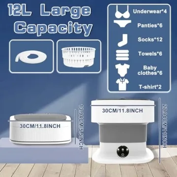 Portable Mini Washing Machine for Travel - 12L Capacity