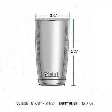 YETI Rambler 20 oz Stainless Steel Vacuum Insulated Tumbler with Lid (Stainless Steel)