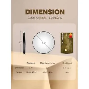 Macaki 30X Magnifying Mirror with Suction Cups - Compact and Travel-Friendly