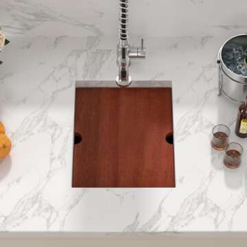 Sarlai 14 Bar Sink Undermount - 14 x 19 Inch Workstation Bar Prep Sink Undermount Single Bowl Tight Radius 16 Gauge Stainless Steel RV Sink Kitchen Sink Basin