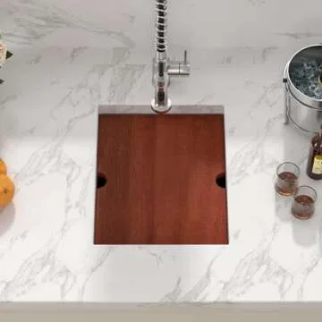 Sarlai 14 Bar Sink Undermount - 14 x 19 Inch Workstation Bar Prep Sink Undermount Single Bowl Tight Radius 16 Gauge Stainless Steel RV Sink Kitchen Sink Basin