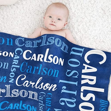 KYGNE Personalized Baby Blankets - Custom Name Ultra-Soft Plush Throws