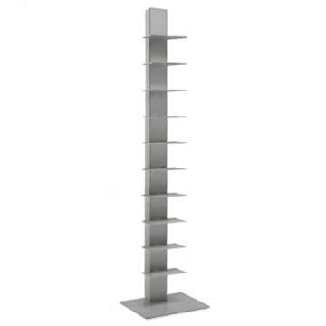 Sapiens Bookcase Sintesi - 59.8" Aluminium, 10 Shelves
