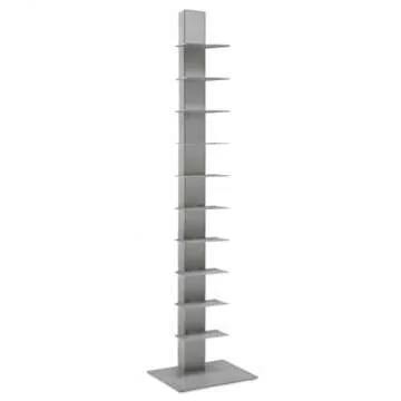 Sapiens Bookcase Sintesi - 59.8" Aluminium, 10 Shelves