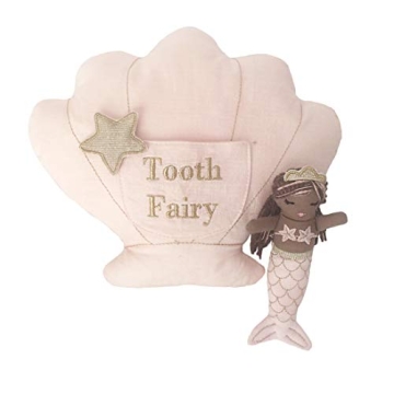 MON AMI Macie The Mermaid Tooth Fairy Pillow & Doll Set – 13”, Plush Stuffed Tooth Fairy Doll & ...