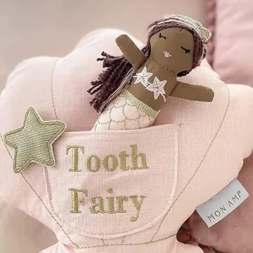 Mon Ami Mermaid Tooth Fairy Pillow & Doll Set for Kids