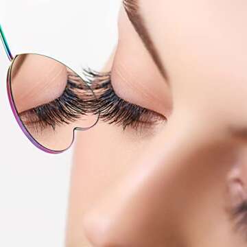 2 Pieces Heart Shaped Eyelash Mirrors for Makeup