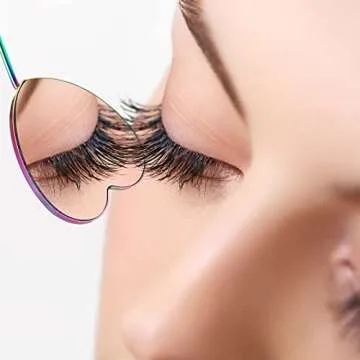 2 Pieces Heart Shaped Eyelash Mirrors for Makeup