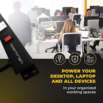 Opentron 12 Outlets 4 Feet Body Heavy Duty Metal Surge Protector Power Strip