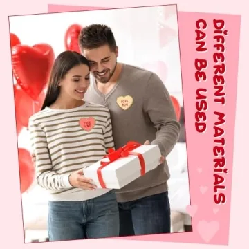 10Pcs Valentine's Day Iron on Patches, Conversation Hearts Chenille Iron on Knee Patches Colorful Candy Heart Embroidered Patches Applique DIY Accessory for Backpack Clothes Dress Pants Hats Jeans