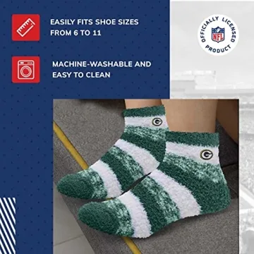NFL Cozy Soft Slipper Socks for Green Bay Packers Fans