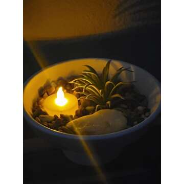 YIWER Tea Lights LED Tea Light Candles - 200 Hours - 100 Pack of Realistic Flickering Warm Yellow Ca...