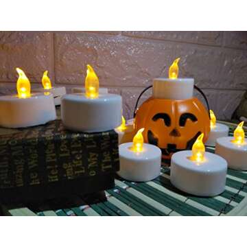 YIWER LED Tea Lights - 100 Pack 200 Hour Flameless Candles