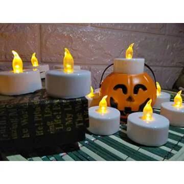 YIWER LED Tea Lights - 100 Pack 200 Hour Flameless Candles