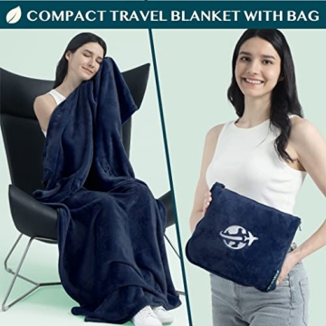PAVILIA Travel Blanket and Pillow for Ultimate Comfort