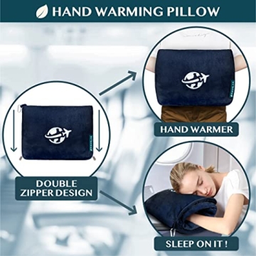 PAVILIA Travel Blanket and Pillow for Ultimate Comfort