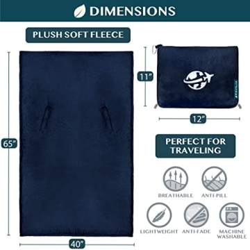 PAVILIA Travel Blanket and Pillow for Ultimate Comfort